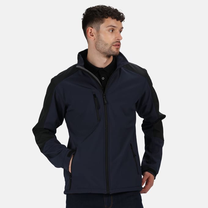 Regatta Heren Hydroforce 3-laags Softshell-jasje (windbestendig, waterafstotend en ademend) (Marine / Zwart)