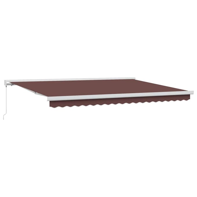 vidaXL - Luifel - handmatig - uittrekbaar - 450x300 - cm - bruin