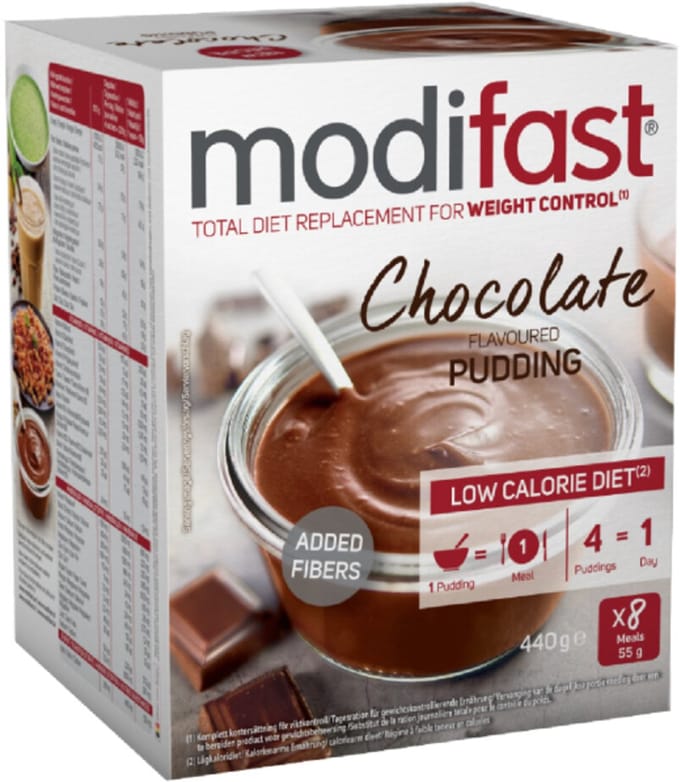 Modifast Weight Control Pudding Chocolade - 2 x 8 x 55 gr - Voordeelverpakking