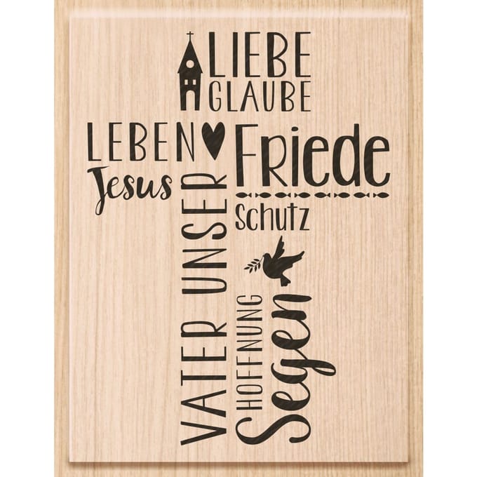 Houten stempel "Onze Vader"