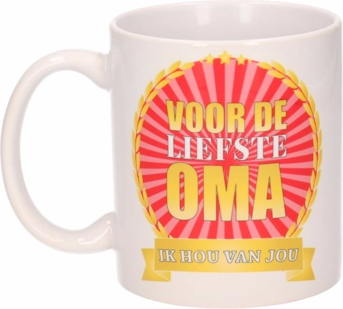 Voor de liefste oma mok / beker 300 ml