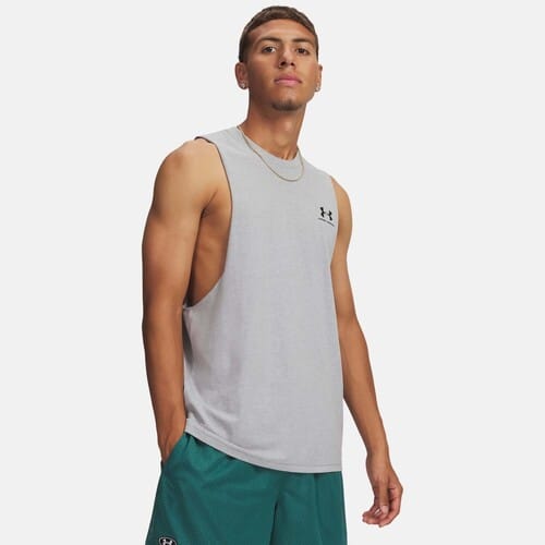 Under Armour Ua Left Chest Cut Off Tank Tanktop - Sportswear - Volwassen