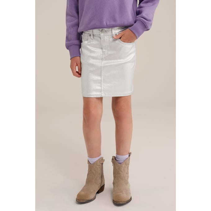 We Fashion Skirt Mini Length Silver Maat: 92 | Rokken Outlet | kids | Zilver
