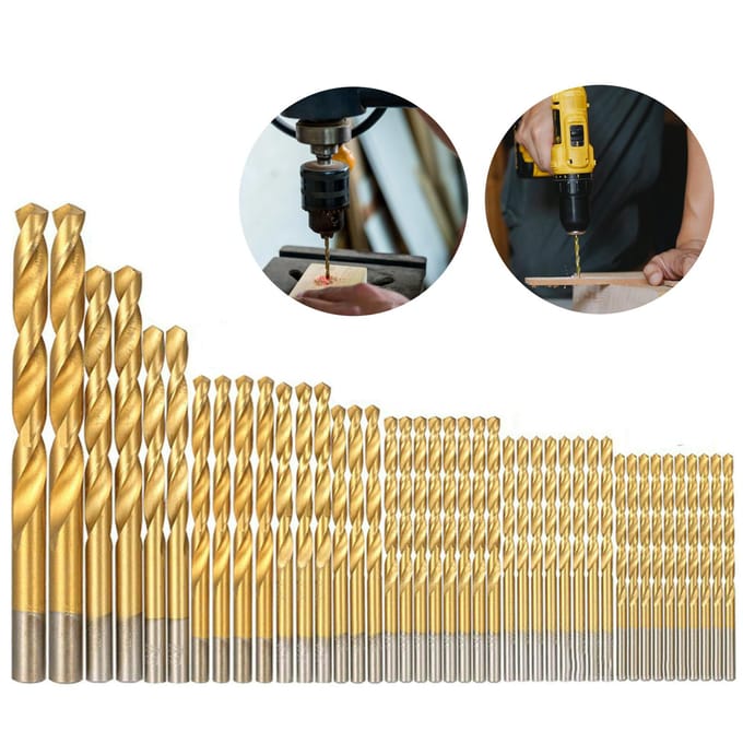 99-delige borenset 1/16 ''-3/8'' High-speed staal titanium multi-bits metalen gereedschappen 99Pcs
