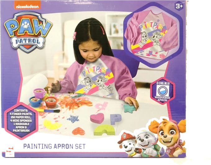 Paw Patrol Vingerverfset met Schort - Roze - Skye