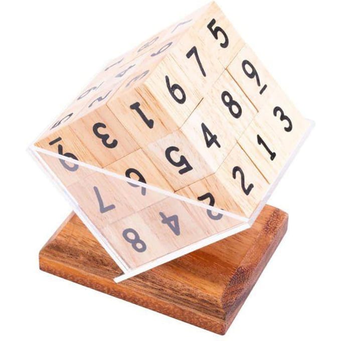 Cube Sudoku – Houten Hersenkraker – 3D Sudoku Puzzel – Logisch Denkspel – Educatief Puzzelspel – Acaciahout – Engelhart