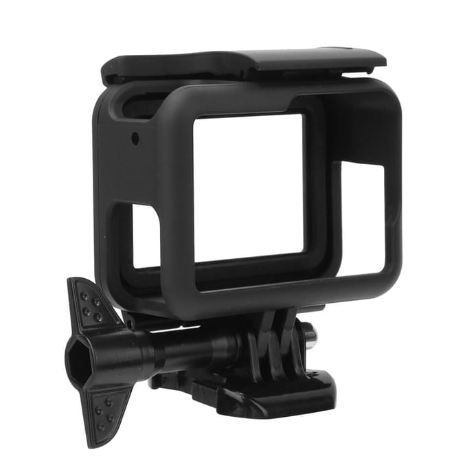 Beschermende Frame Case Shell voor GoPro Hero 5/6/7 Actiecamera Accessoires met Basis en Schroef black