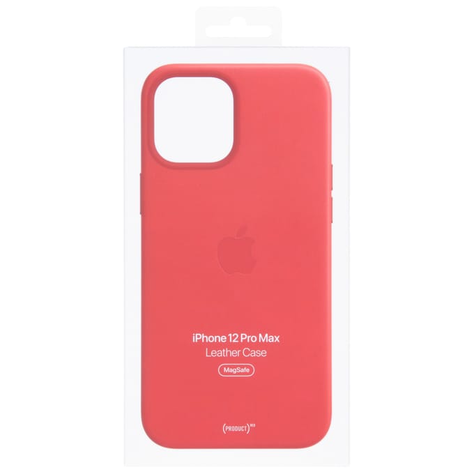 Leather Backcover MagSafe voor de Apple iPhone 12 Pro Max - Red