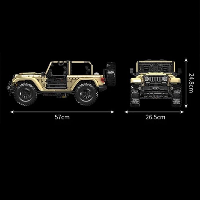Mouldking 13184 - model car - Wrangler Rubicon Jeep - 1:6 - 3621 pcs - 14+