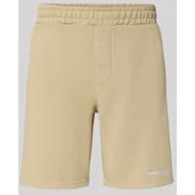 Sweatshorts met elastische band en gestikt logo