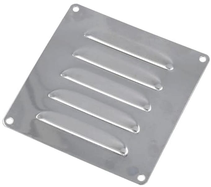 Roestvrijstalen Louvre Ventilatierooster 120mm x 120mm