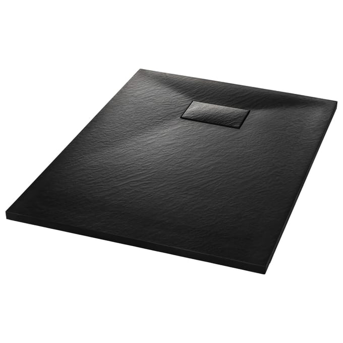 vidaXL - Douchebak - 100x70 - cm - SMC - zwart
