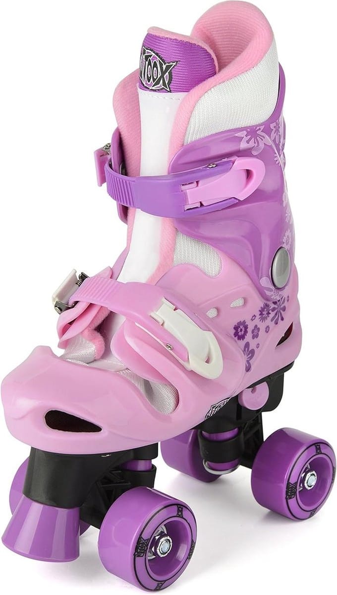 Verstelbare gevoerde quad voor meisjes - roze.