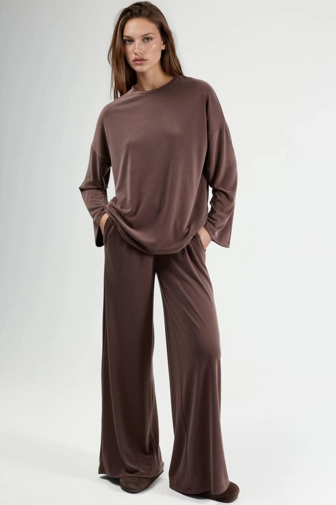 Ontspannen Pasvorm Crew Neck Lange Mouwen Blouse