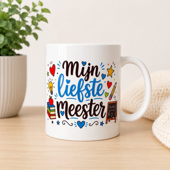 mok met tekst mijn liefste meester | mok bedankt meester!