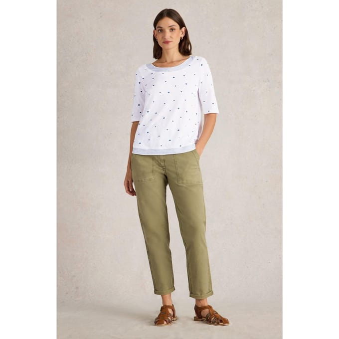 White Stuff Weaver Embroidered Top White Multi Taglia: 6 | Maglie Sportivi Outlet | Donna | Bianco