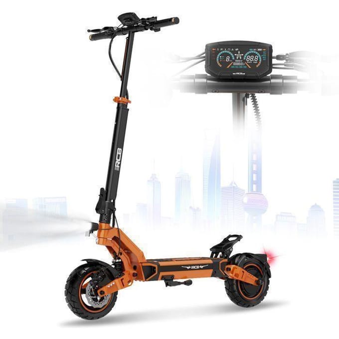 Trottinette électrique RCB D7 1600W 48V 20.8Ah 10 pouces 80-90 km