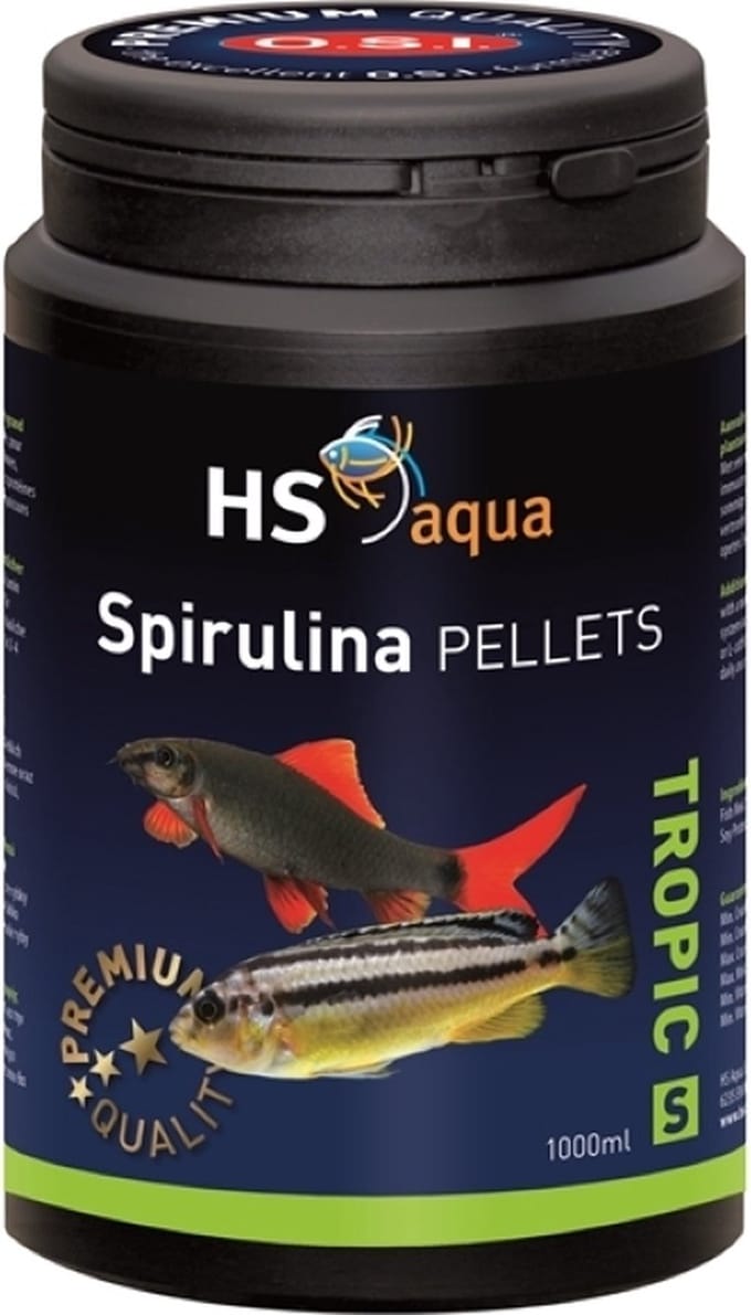 Spirulina pellets s 1000 ml