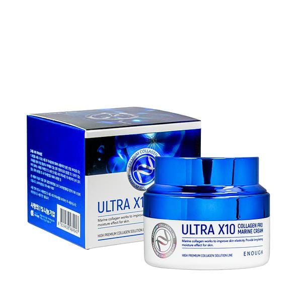 ENOUGH Ultra X10 Collagen Pro Marine Crème 50ml + WILLEKEURIG CADEAU blue