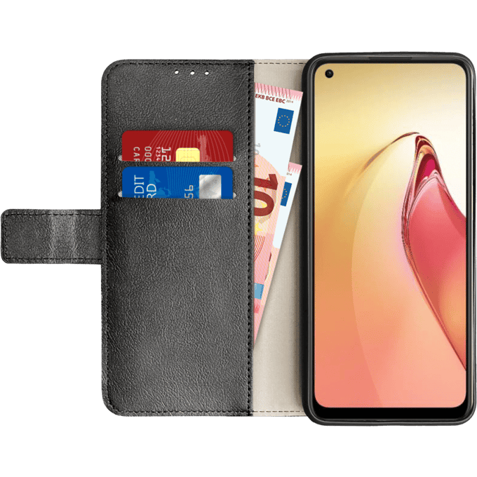 Just in Case Reno8 Pro Portemonnee Hoesje Zwart