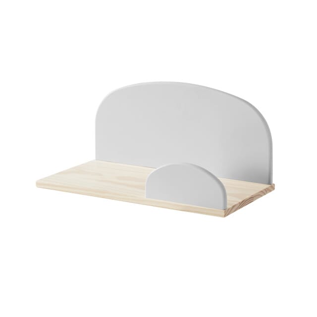 LUCEVI - Kiddy Wandplank 45cm - Hout - Grijs - 45x25x21.5 cm