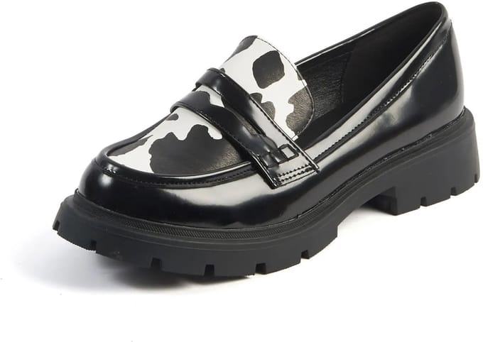 Mocassins met brede neus H - Olijfgroen model