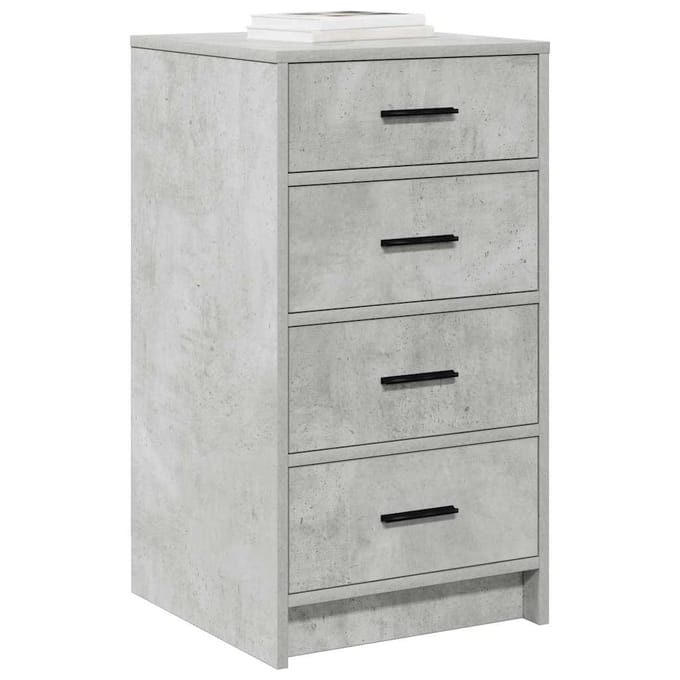 vidaXL - Dressoir - Betongrijs - 40 - x - 41 - x - 75 - cm - Bewerkt - hout