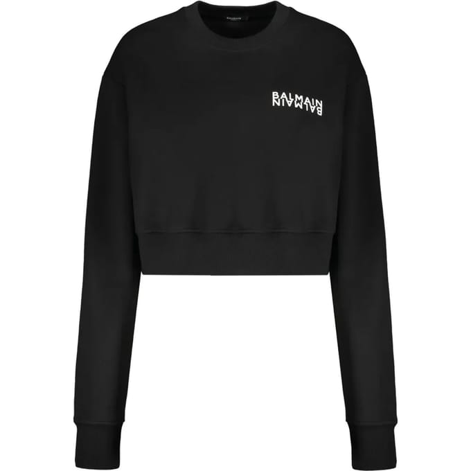 Balmain cropped logo sweatshirt