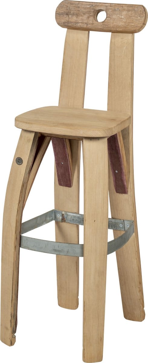 Barkruk "Bordeaux" 71 cm, staal / Wijnvat Kruk / Barstoel