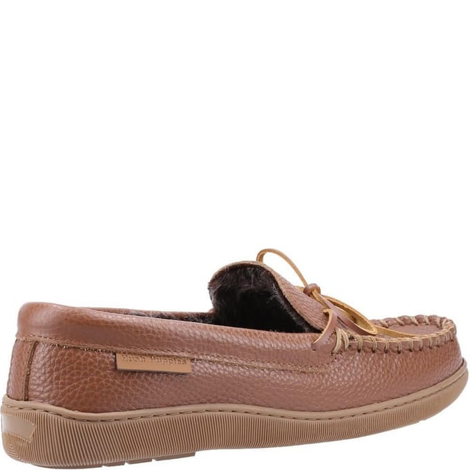 Hush Puppies Heren Ace Leren Slippers (Tan)