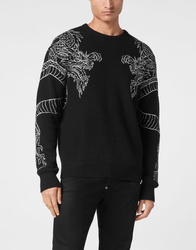 Pullover Ronde Hals Dragon