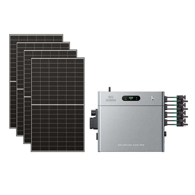 Zendure SolarFlow 2400 Pro - SolarFlow 2400 Pro (2.4 kWh) / Zonder batterij / 4*515W Bifacial Panel  (2600Wp Max)