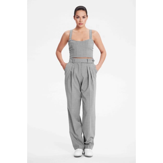 BENU lichtgrijze dames top