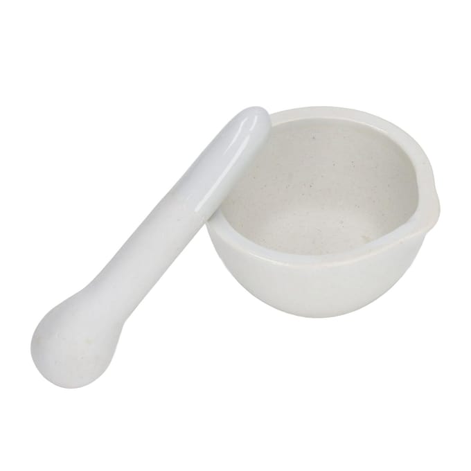 10 Sets 60mL Mortier en Stamper Kit Kleine Keramische Maalkommen Laboratoriumbenodigdheden gray