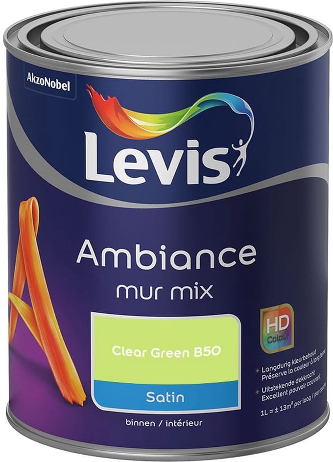 Levis - Ambiance Mur Satin Mix - Clear Green B50 - Mengverf - 1 L