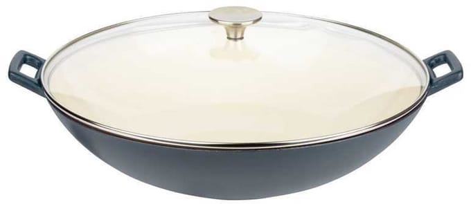 GSW gietijzeren wok, Ø 36 cm Matt Blauw