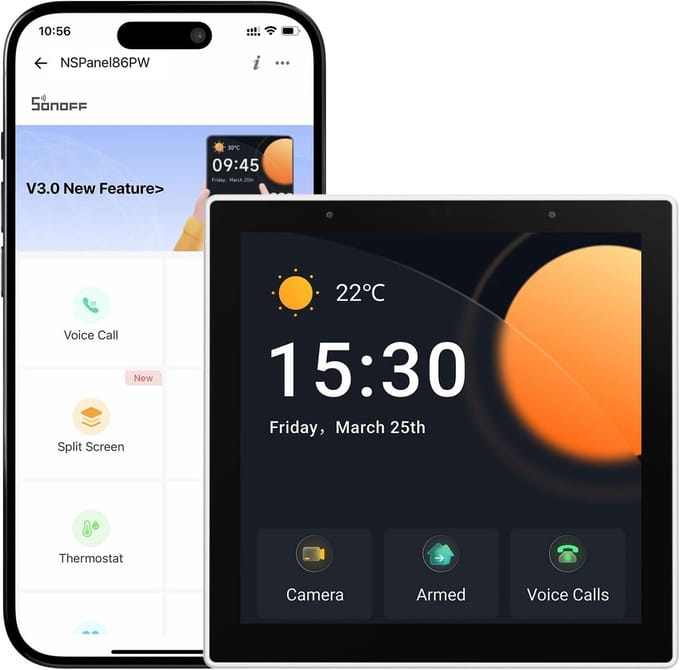 Slimme Home-bedieningspaneel met Zigbee Hub en Draadloze Thermostaat