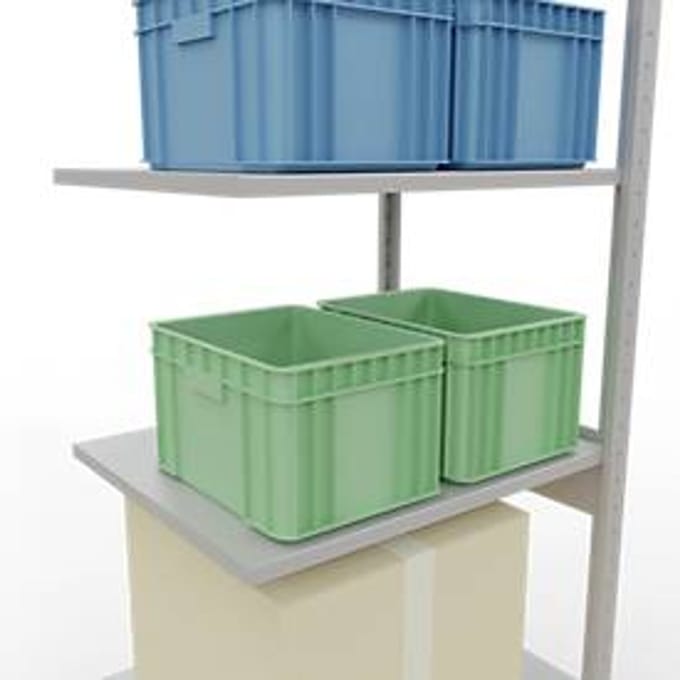 SCHULTE Lagertechnik - stapelbak met lengtebout - 2500x750x600 mm, type 150 kg