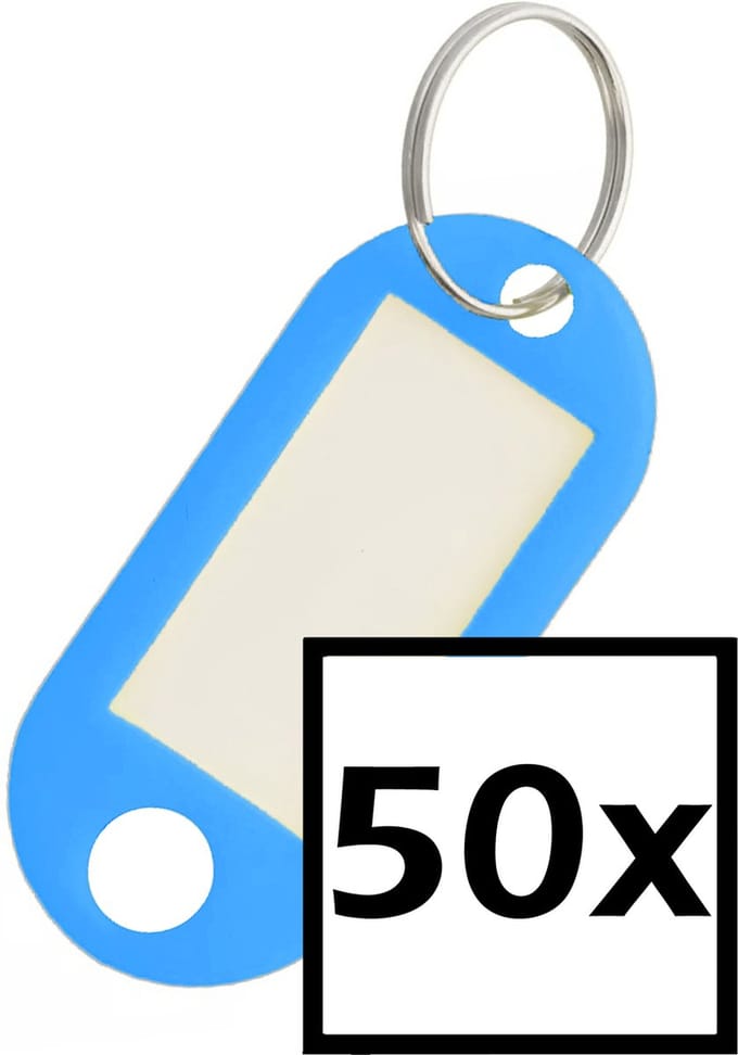 Sleutelhanger Sleutellabel Bagage Label Sleutel Naamlabel - Blauw - 50x