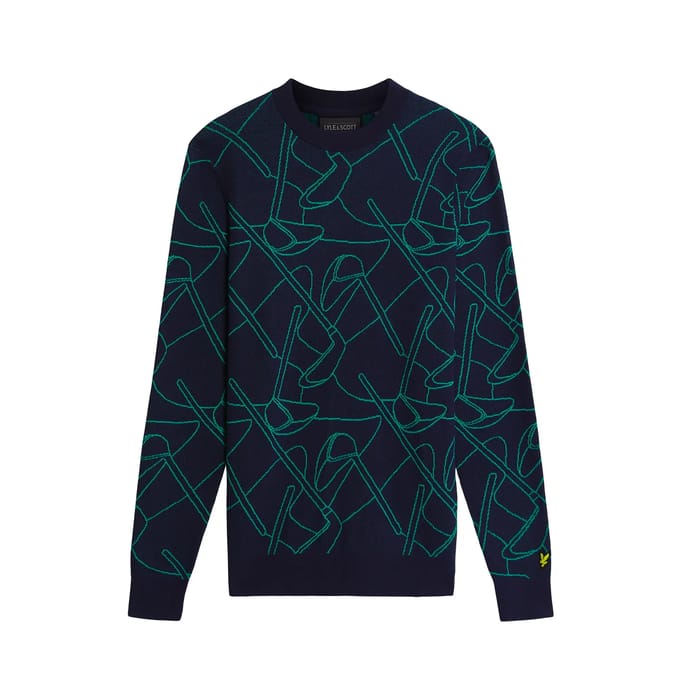 Gebreide trui met randen van Lyle & Scott