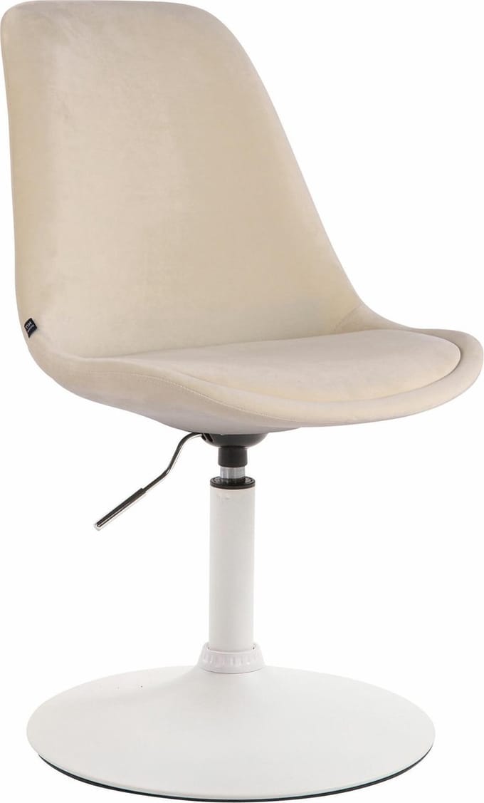 CLP Maverick Eetkamerstoel - Fluweel creme wit