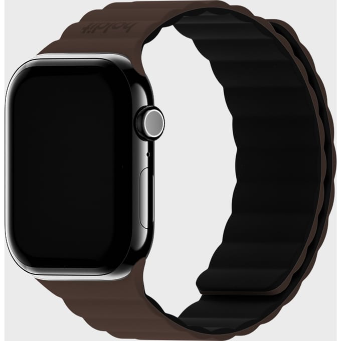 Holdit Siliconen bandje magneet voor de Apple Watch | 38/40/41/42 mm - Chocolate / Black