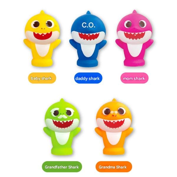 [PINKFONG] Baby Shark Vingerpop Speelgoed, Populaire Koreaanse speelgoed 1ea blue