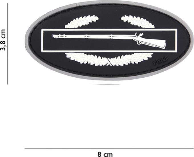 101 Inc Embleem 3D Pvc Infantry Wit  17037