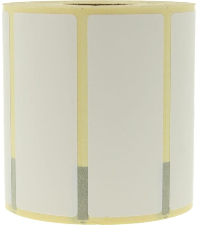 Etiket blanco 75 x 30 mm op rol