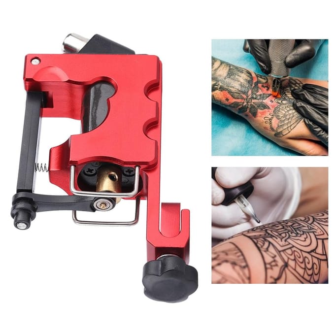 Legering Roterende Tattoo Machine Sterke Motor Gun Liner Shader Kleuren Permanente Make-up Tool Rood rood