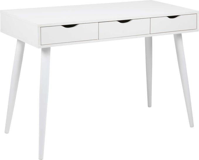Sidetable/bureau Jupiter 110 Cm 3 Lades - Wit - Actona - Secretaire - Wit - MDF