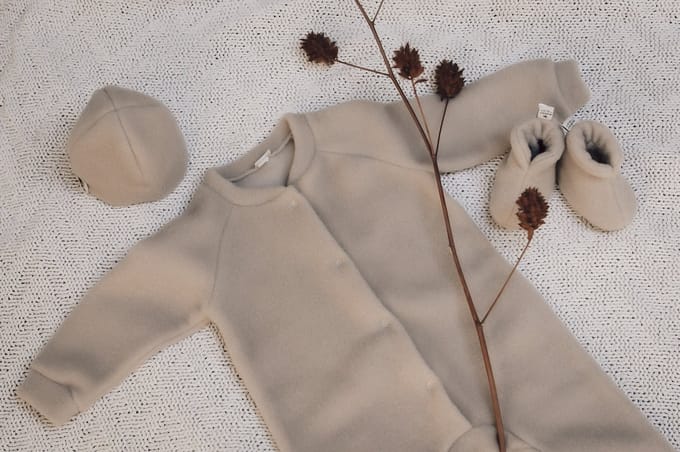 Alwero newborn boxpakje merinowol Beige maat 68/74