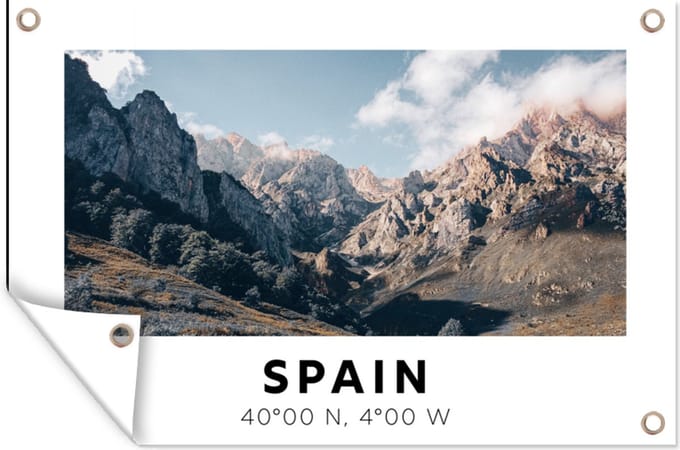 Tuinposters buiten Spanje - Bergen - Zomer - 90x60 cm - Tuindoek