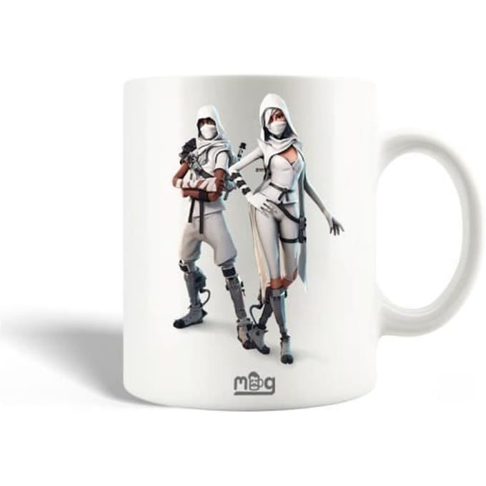 Mug en Céramique - Fortnite - White Ninja - 30cl - Compatible Lave-Vaisselle - Blanc